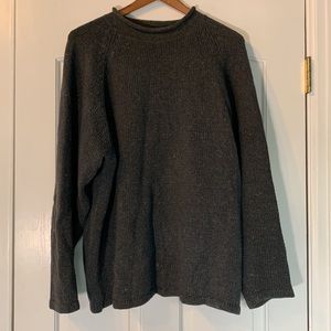 Express Mock-Neck Gray Pullover Sweater Long Sleeve  Mens L